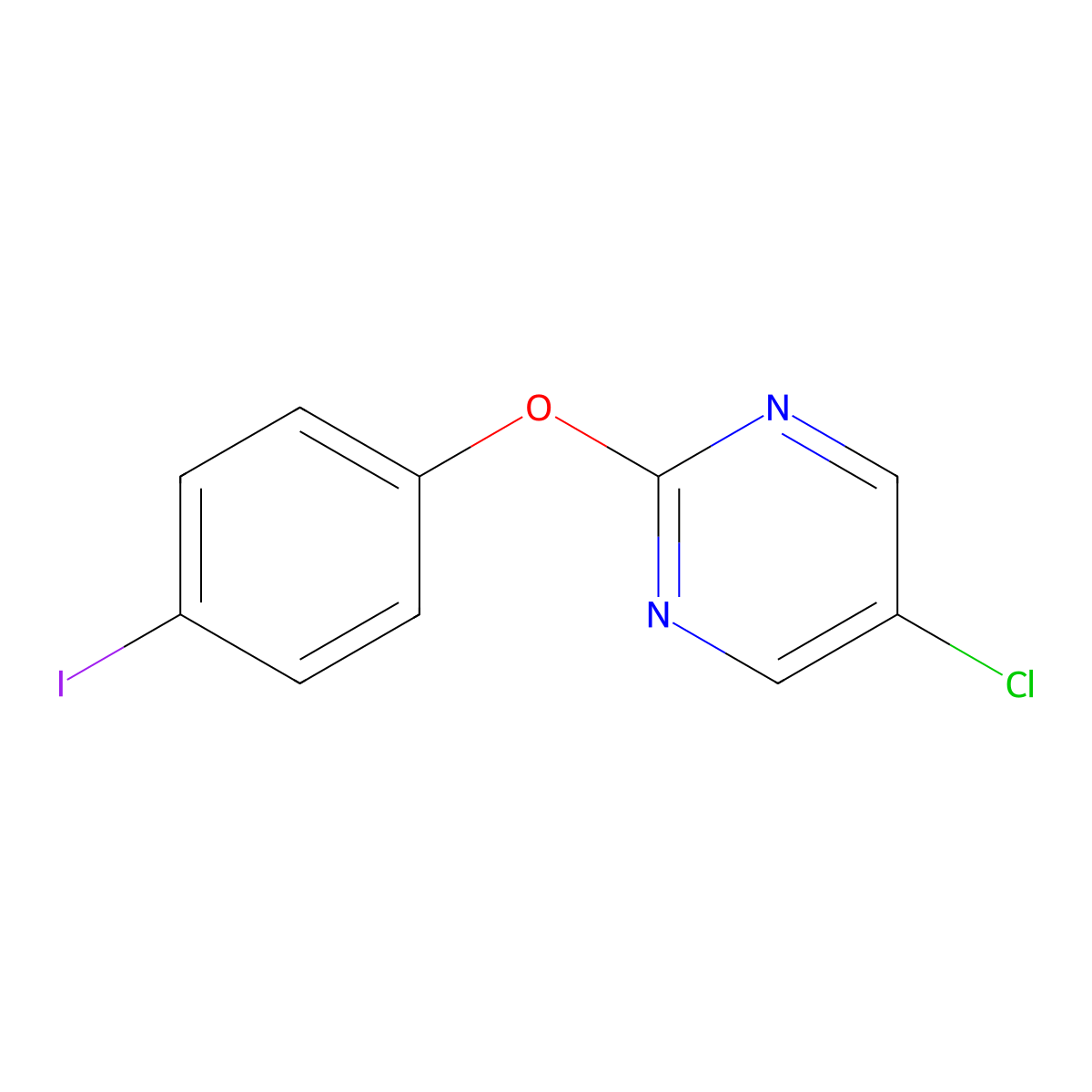 5-Chloro-2-(4-iodophenoxy)pyrimidine molecular structure, CAS 1519620-21-3