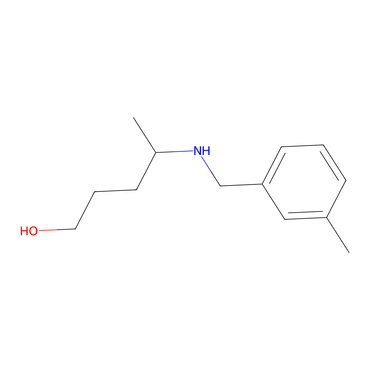 4-{[(3-Methylphenyl)methyl]amino}pentan-1-ol molecular structure, CAS 1519633-54-5