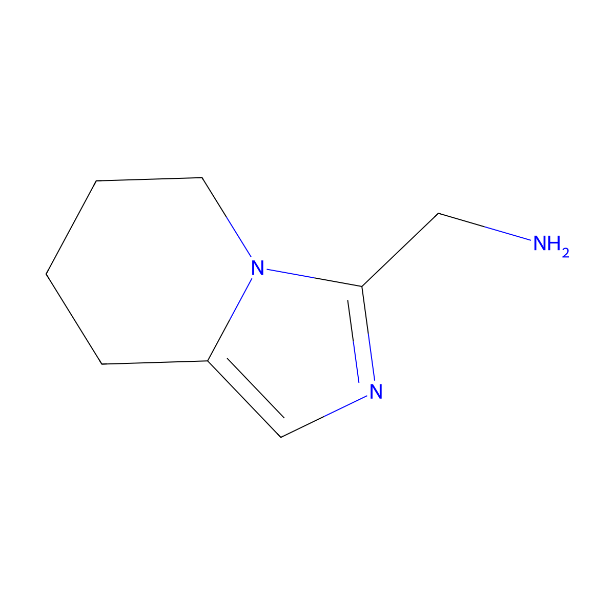 5H,6H,7H,8H-imidazo[1,5-a]pyridin-3-ylmethanamine molecular structure, CAS 1519636-50-0