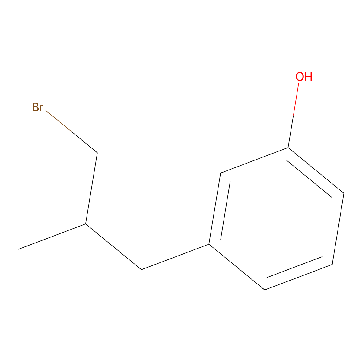 3-(3-Bromo-2-methylpropyl)phenol molecular structure, CAS 1519643-93-6
