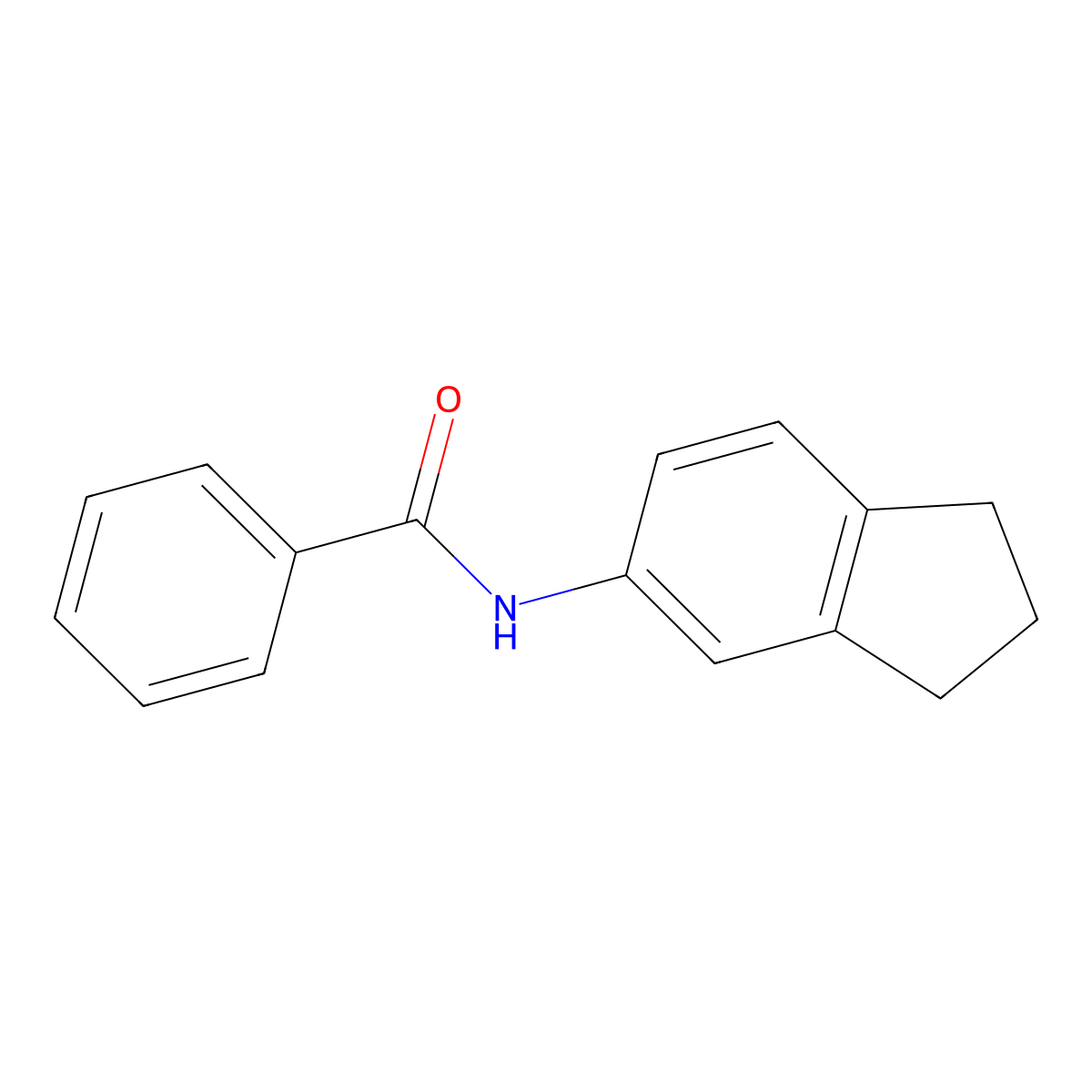 N-(2,3-dihydro-1H-inden-5-yl)benzamide molecular structure, CAS 151965-66-1