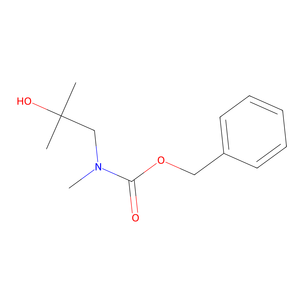Benzyl (2-hydroxy-2-methylpropyl)(methyl)carbamate molecular structure, CAS 1519667-77-6