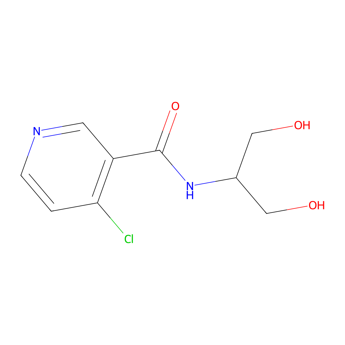 4-chloro-N-(1,3-dihydroxypropan-2-yl)nicotinamide molecular structure, CAS 1519686-12-4