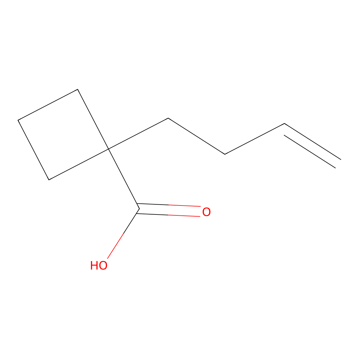1-(But-3-en-1-yl)cyclobutane-1-carboxylic acid molecular structure, CAS 1519694-35-9