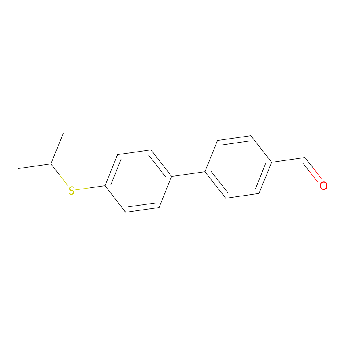 4'-[(1-Methylethyl)thio][1,1'-biphenyl]-4-carboxaldehyde molecular structure, CAS 1519695-12-5