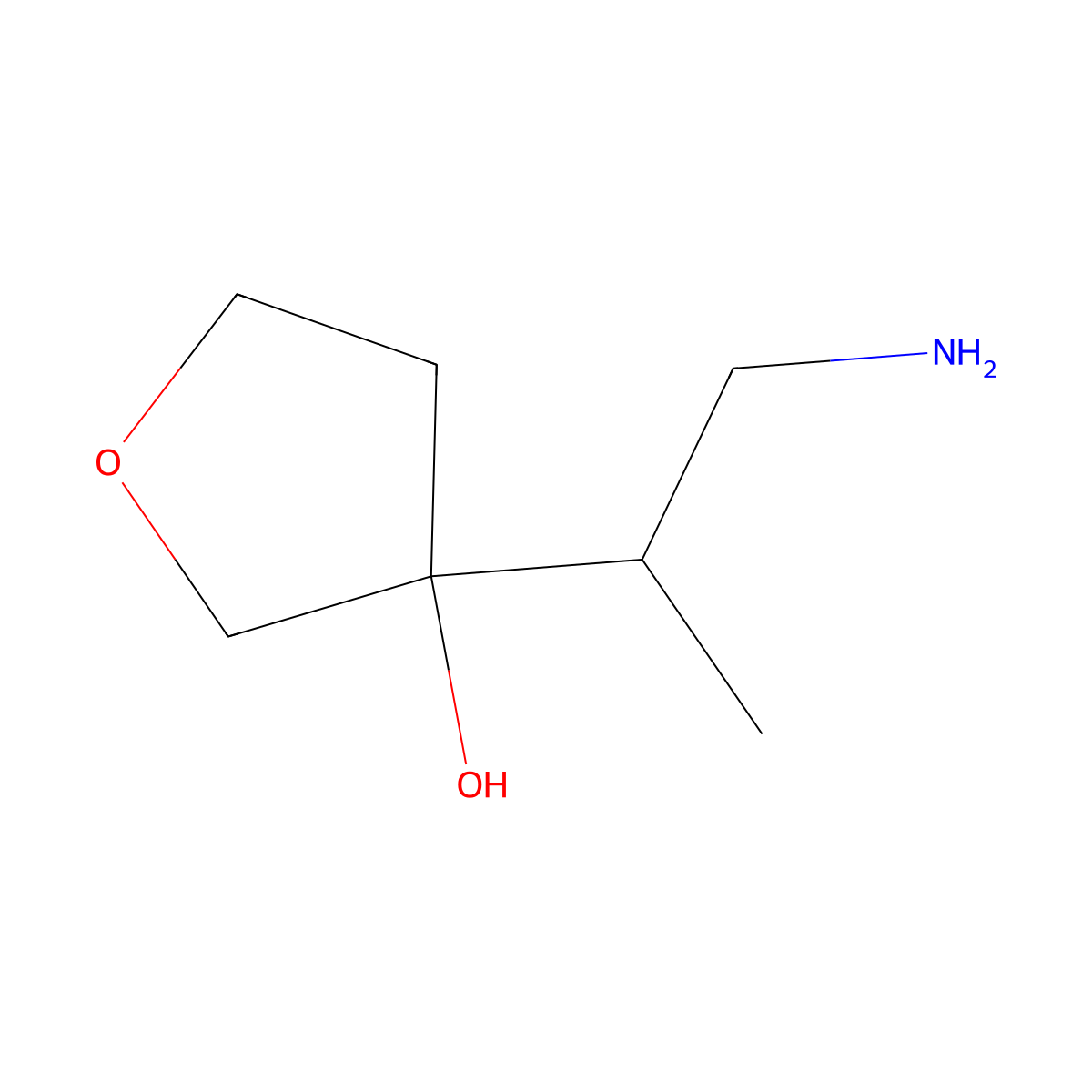 3-(1-Aminopropan-2-YL)oxolan-3-OL molecular structure, CAS 1519712-58-3