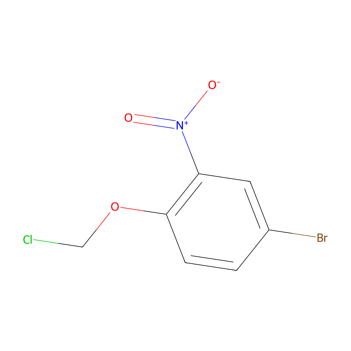 4-Bromo-1-(chloromethoxy)-2-nitrobenzene molecular structure, CAS 1519720-37-6