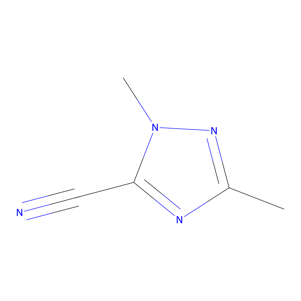 dimethyl-1H-1,2,4-triazole-5-carbonitrile molecular structure, CAS 1519723-16-0