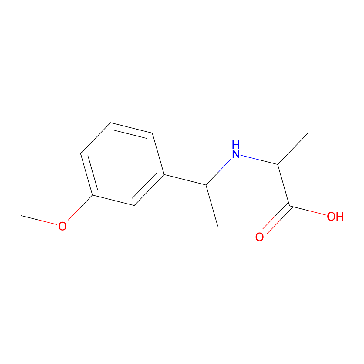 2-{[1-(3-Methoxyphenyl)ethyl]amino}propanoic acid molecular structure, CAS 1519735-08-0