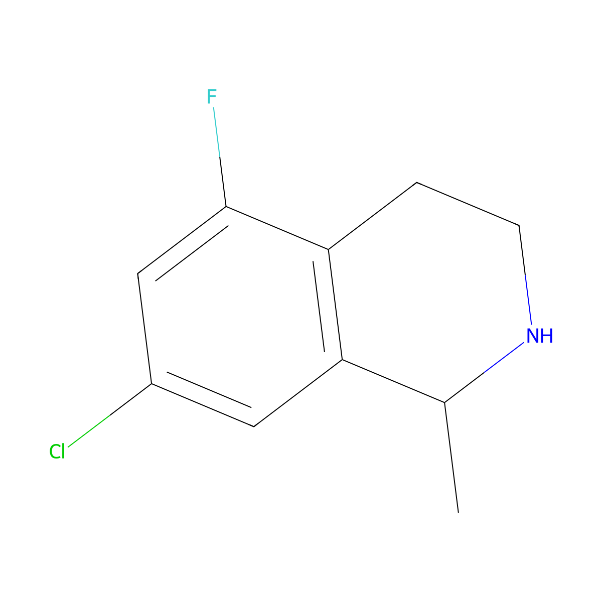 7-Chloro-5-fluoro-1-methyl-1,2,3,4-tetrahydroisoquinoline molecular structure, CAS 1519739-41-3