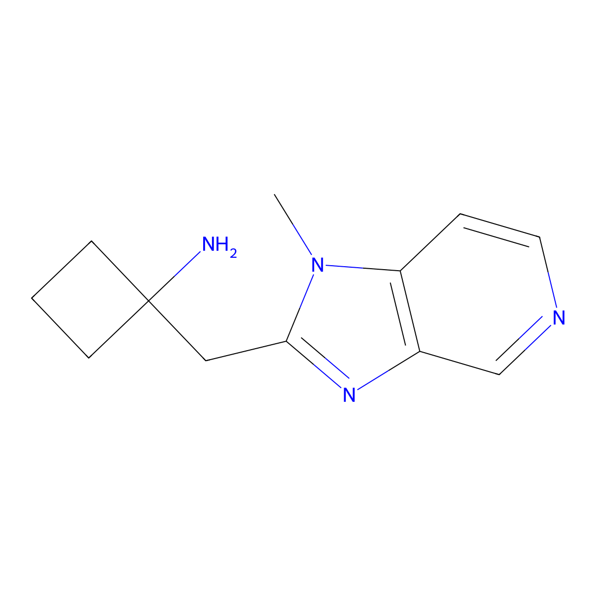 1-({1-methyl-1H-imidazo[4,5-c]pyridin-2-yl}methyl)cyclobutan-1-amine molecular structure, CAS 1519750-00-5