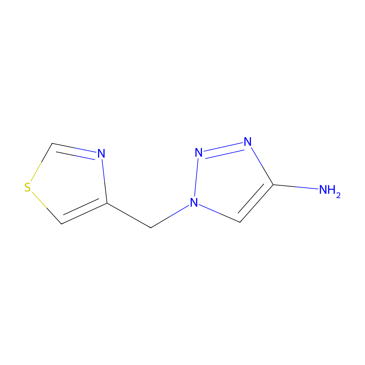 1-(Thiazol-4-ylmethyl)-1h-1,2,3-triazol-4-amine molecular structure, CAS 1519752-29-4