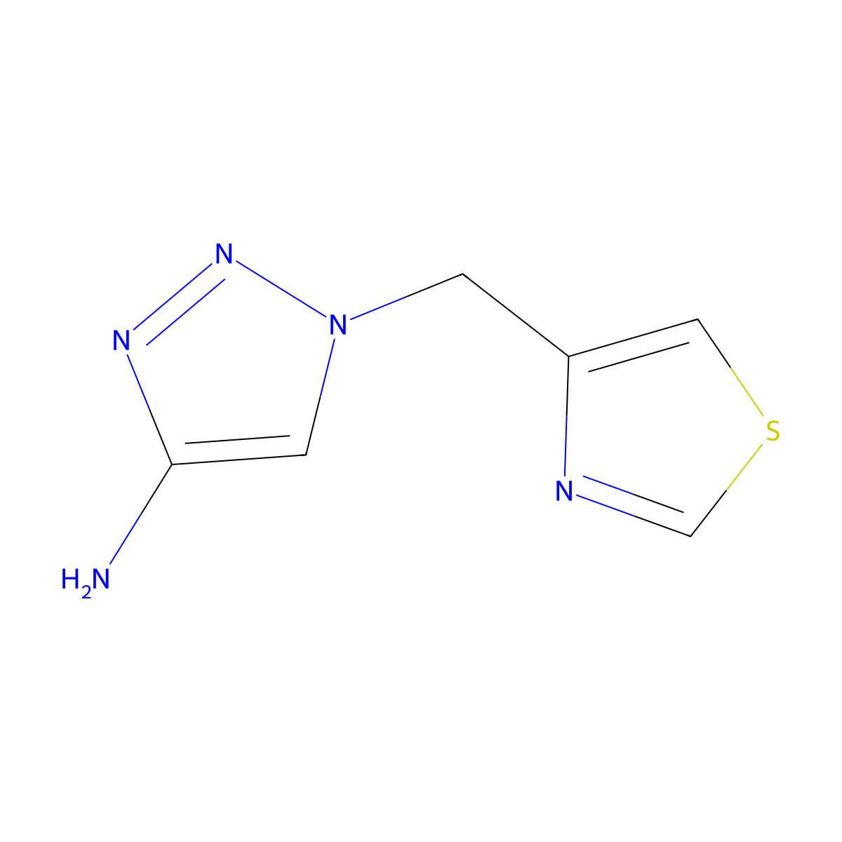 1-(Thiazol-4-ylmethyl)-1h-1,2,3-triazol-4-amine molecular structure, CAS 1519752-29-4