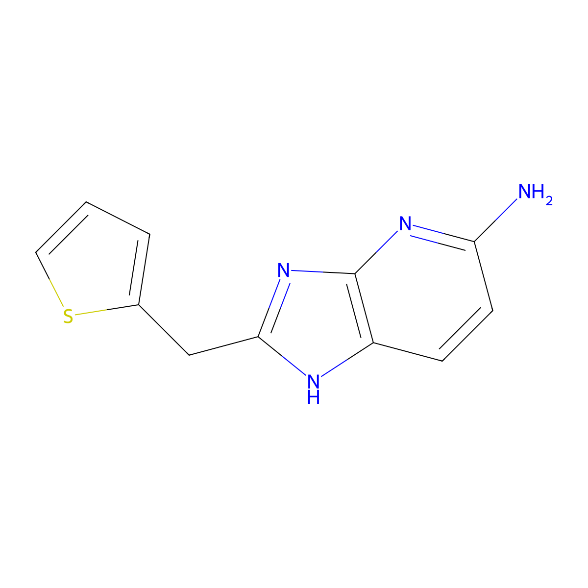 2-[(Thiophen-2-yl)methyl]-3h-imidazo[4,5-b]pyridin-5-amine molecular structure, CAS 1519763-40-6