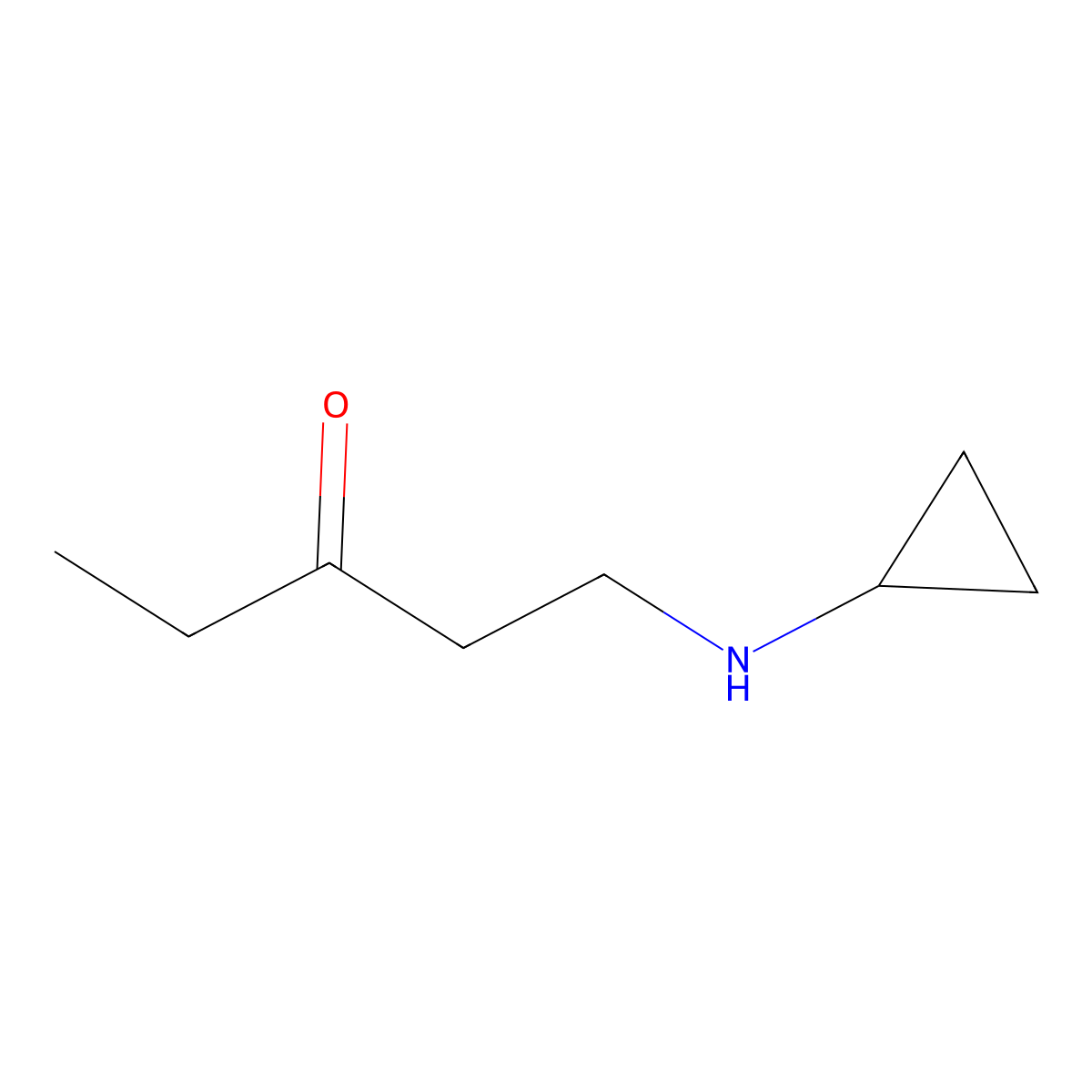 1-(Cyclopropylamino)pentan-3-one molecular structure, CAS 1519764-05-6