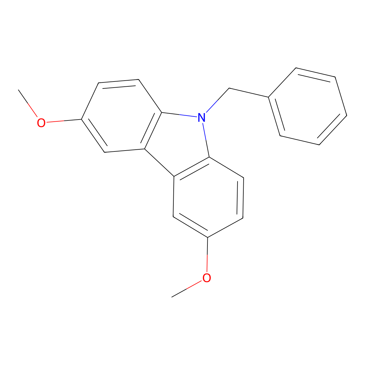 3,6-Dimethoxy-9-(phenylmethyl)-9H-carbazole molecular structure, CAS 1519764-17-0