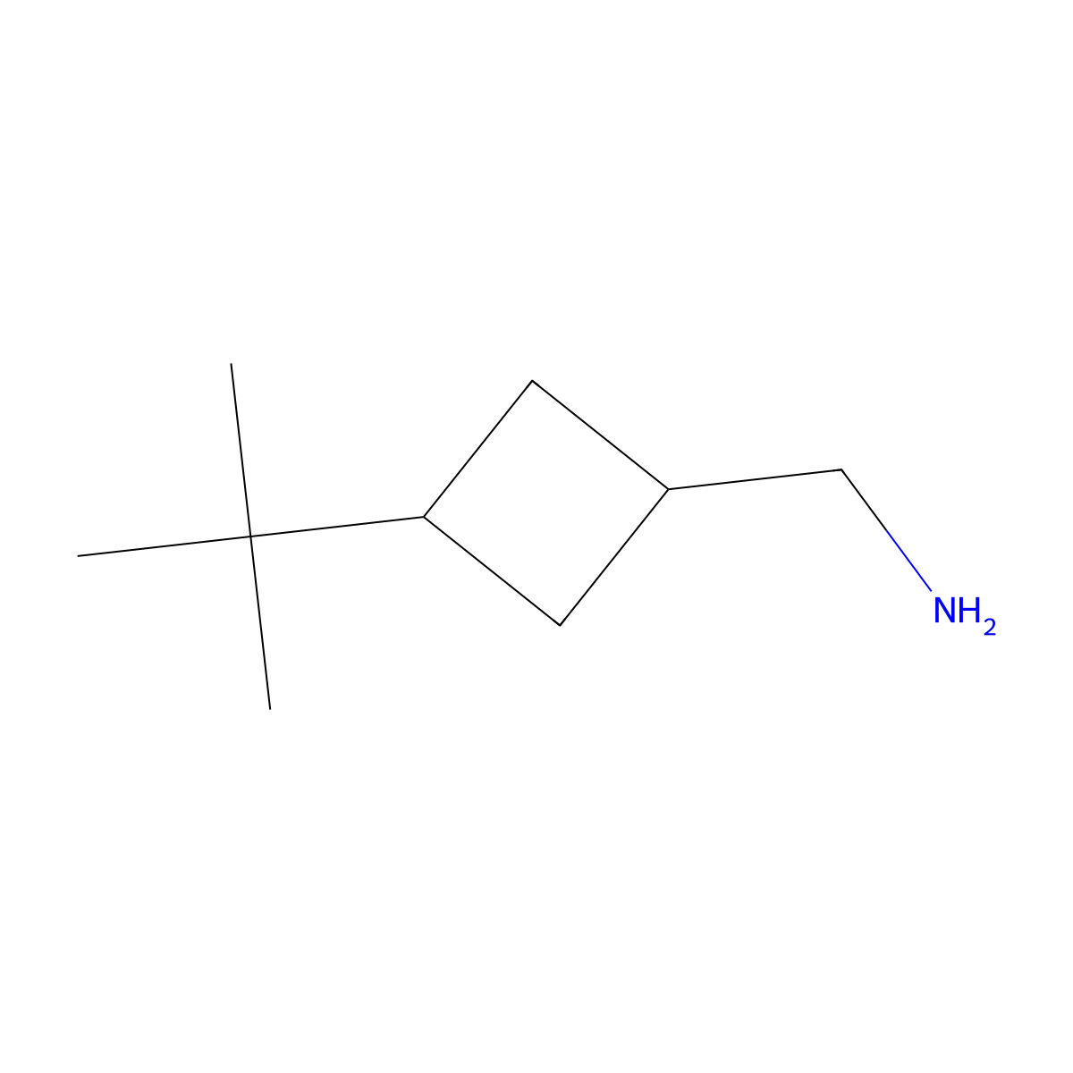 (3-Tert-butylcyclobutyl)methanamine molecular structure, CAS 1519765-68-4