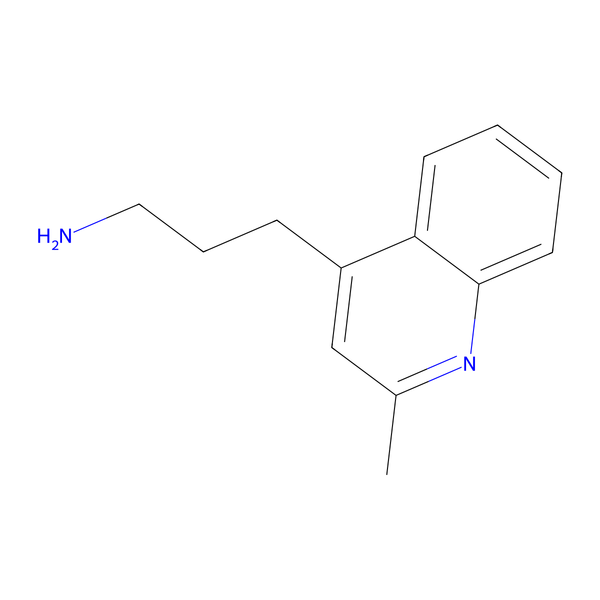 3-(2-Methylquinolin-4-yl)propan-1-amine molecular structure, CAS 1519773-29-5