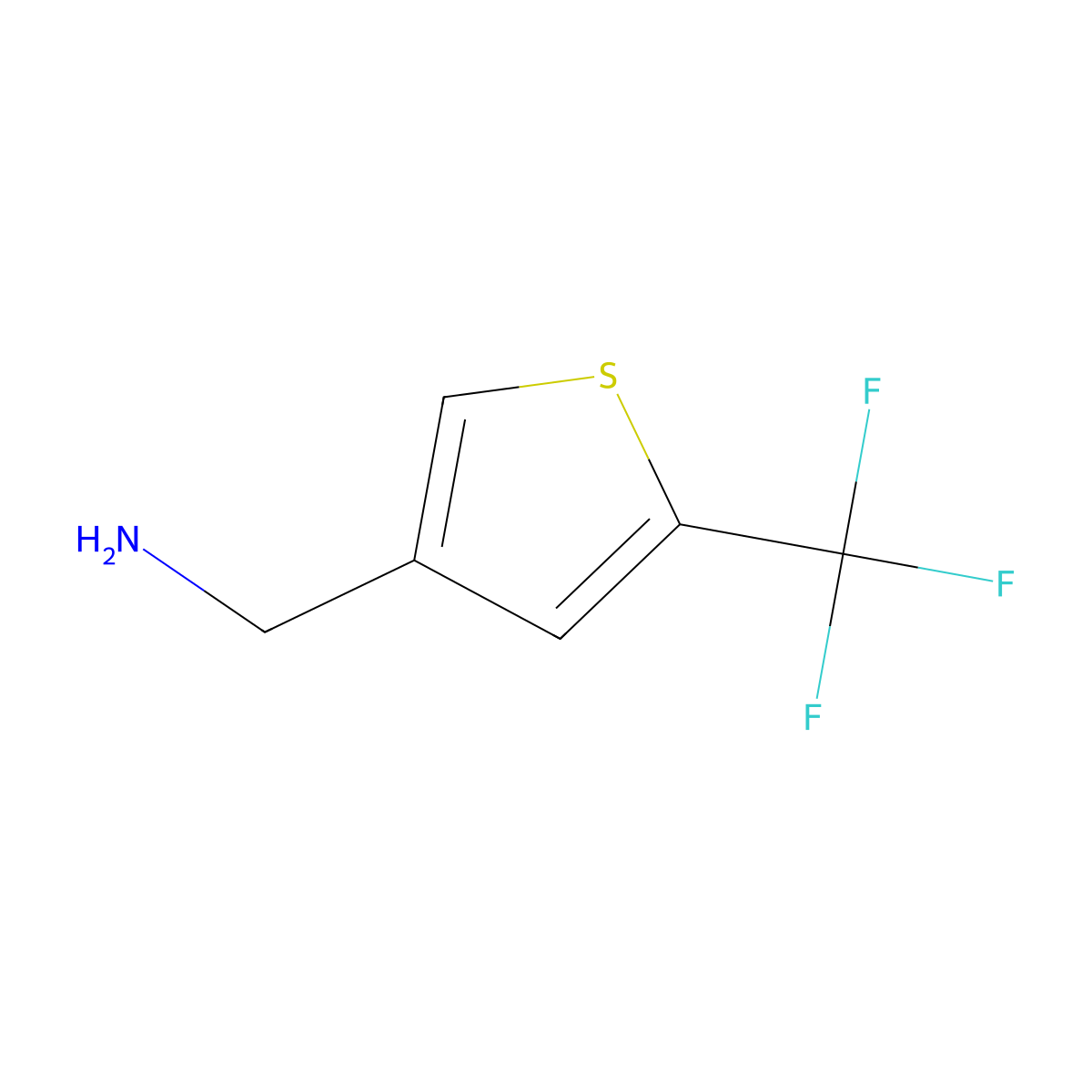 [5-(Trifluoromethyl)thiophen-3-yl]methanamine molecular structure, CAS 1519773-90-0