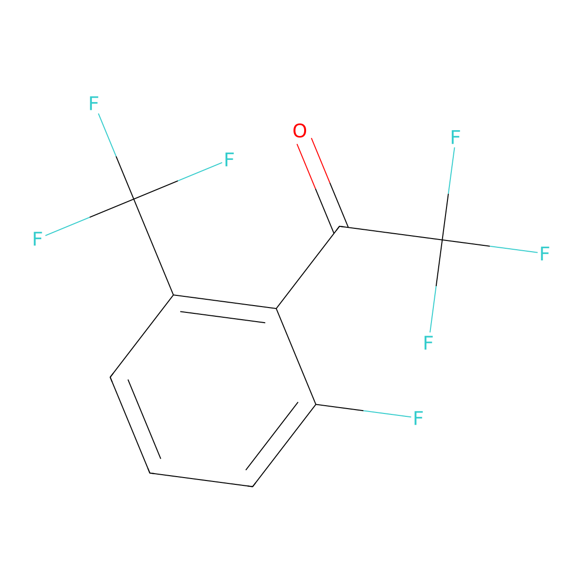 2,2,2-Trifluoro-1-(2-fluoro-6-(trifluoromethyl)phenyl)ethanone molecular structure, CAS 1519776-27-2