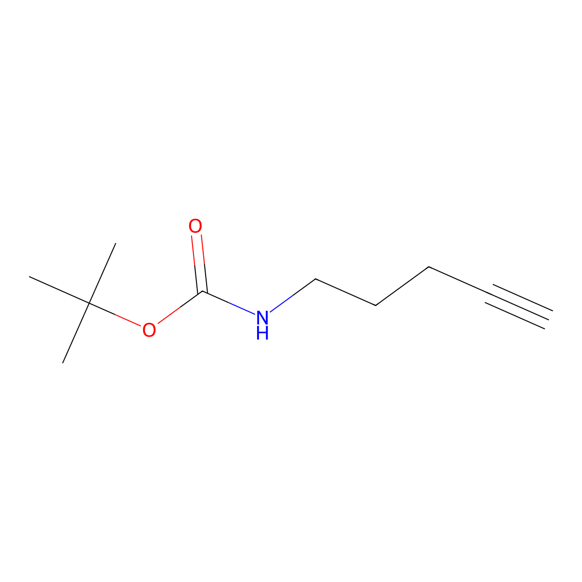 tert-butyl N-(pent-4-yn-1-yl)carbamate molecular structure, CAS 151978-50-6