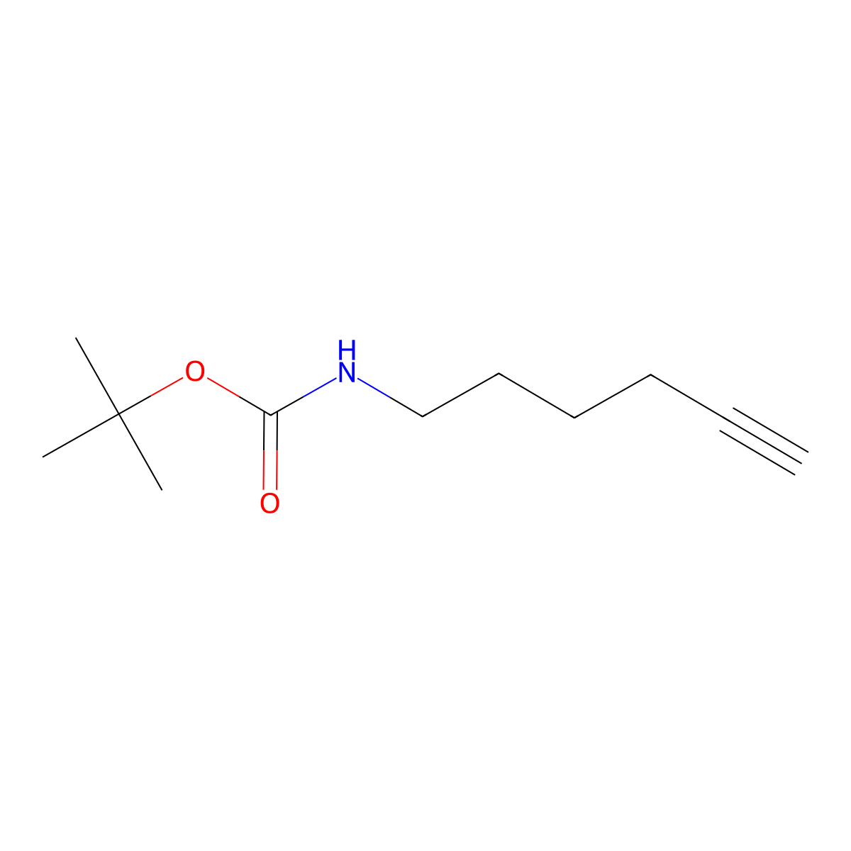 tert-butyl N-(hex-5-yn-1-yl)carbamate molecular structure, CAS 151978-58-4