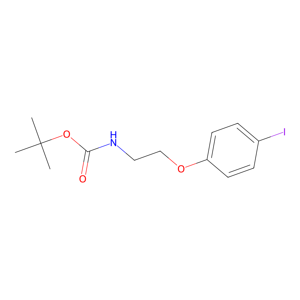 tert-Butyl (2-(4-iodophenoxy)ethyl)carbamate molecular structure, CAS 151978-98-2