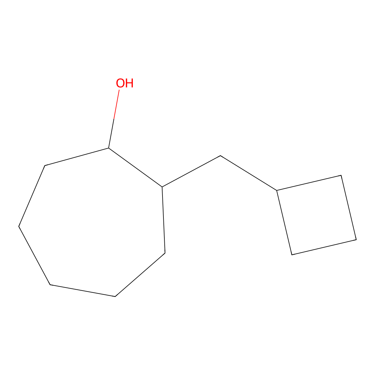 2-(Cyclobutylmethyl)cycloheptan-1-OL molecular structure, CAS 1519784-65-6