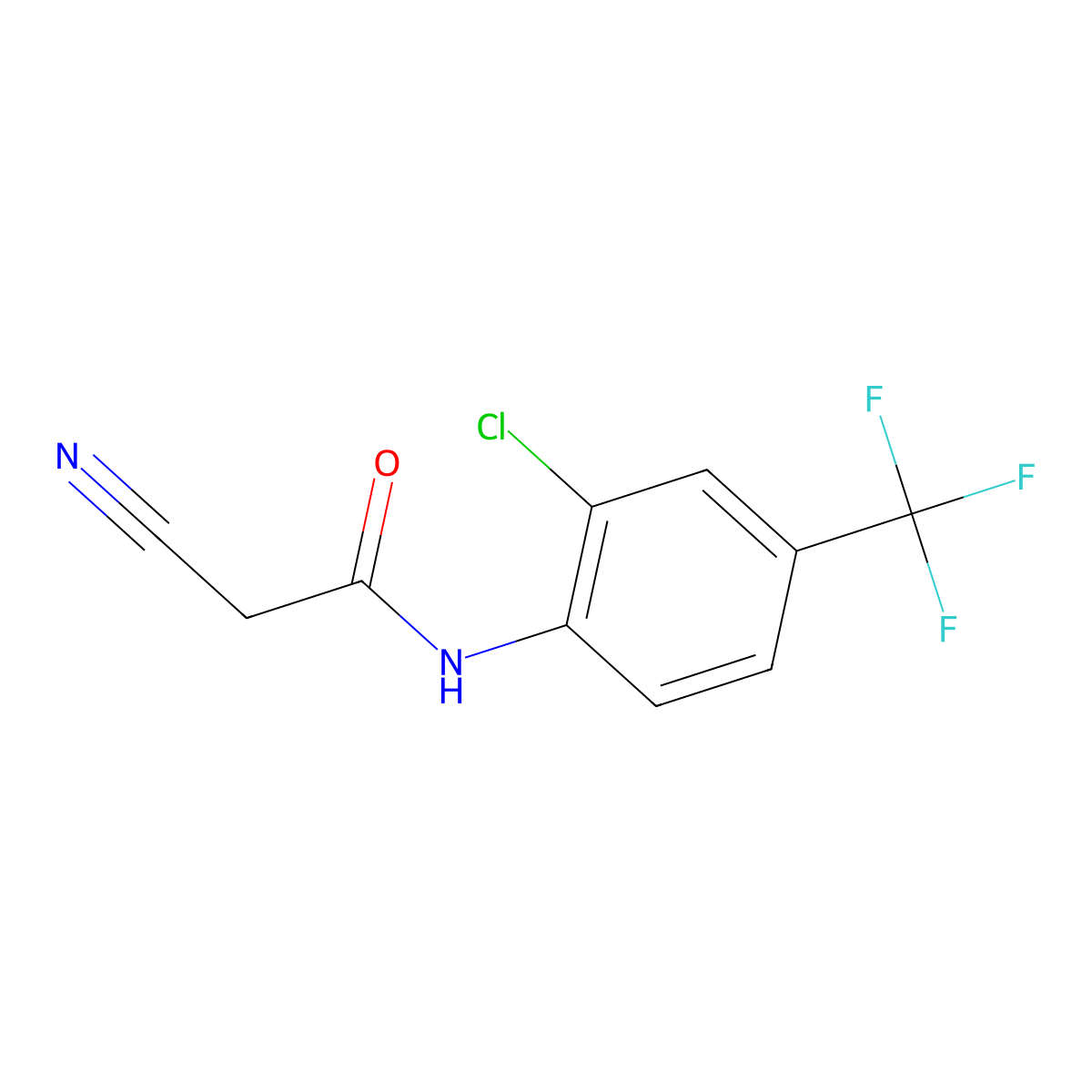 N-[2-chloro-4-(trifluoromethyl)phenyl]-2-cyanoacetamide molecular structure, CAS 1519803-41-8