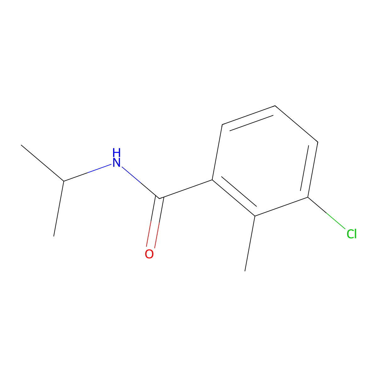 3-chloro-N-isopropyl-2-methylbenzamide molecular structure, CAS 1519806-17-7