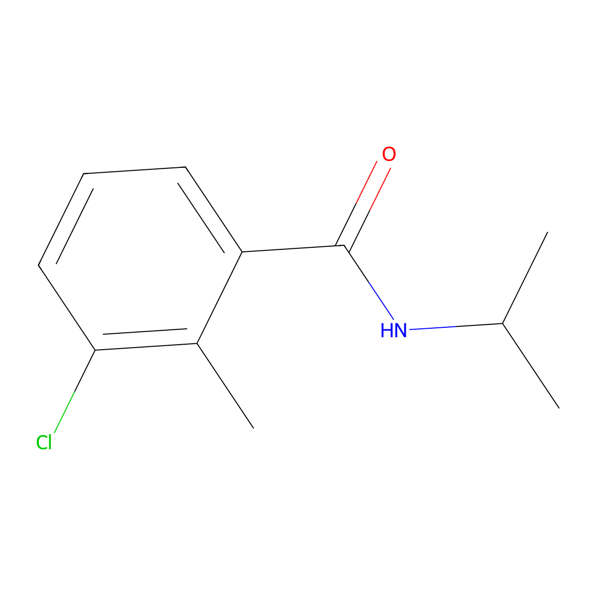 3-chloro-N-isopropyl-2-methylbenzamide molecular structure, CAS 1519806-17-7