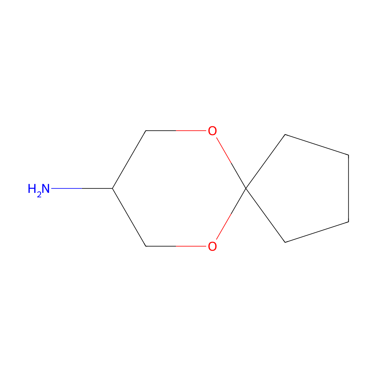 6,10-Dioxaspiro[4.5]decan-8-amine molecular structure, CAS 1519815-95-2