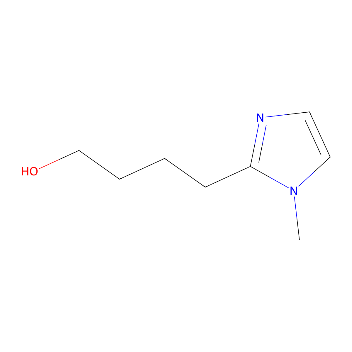 4-(1-methyl-1H-imidazol-2-yl)butan-1-ol molecular structure, CAS 1519819-63-6