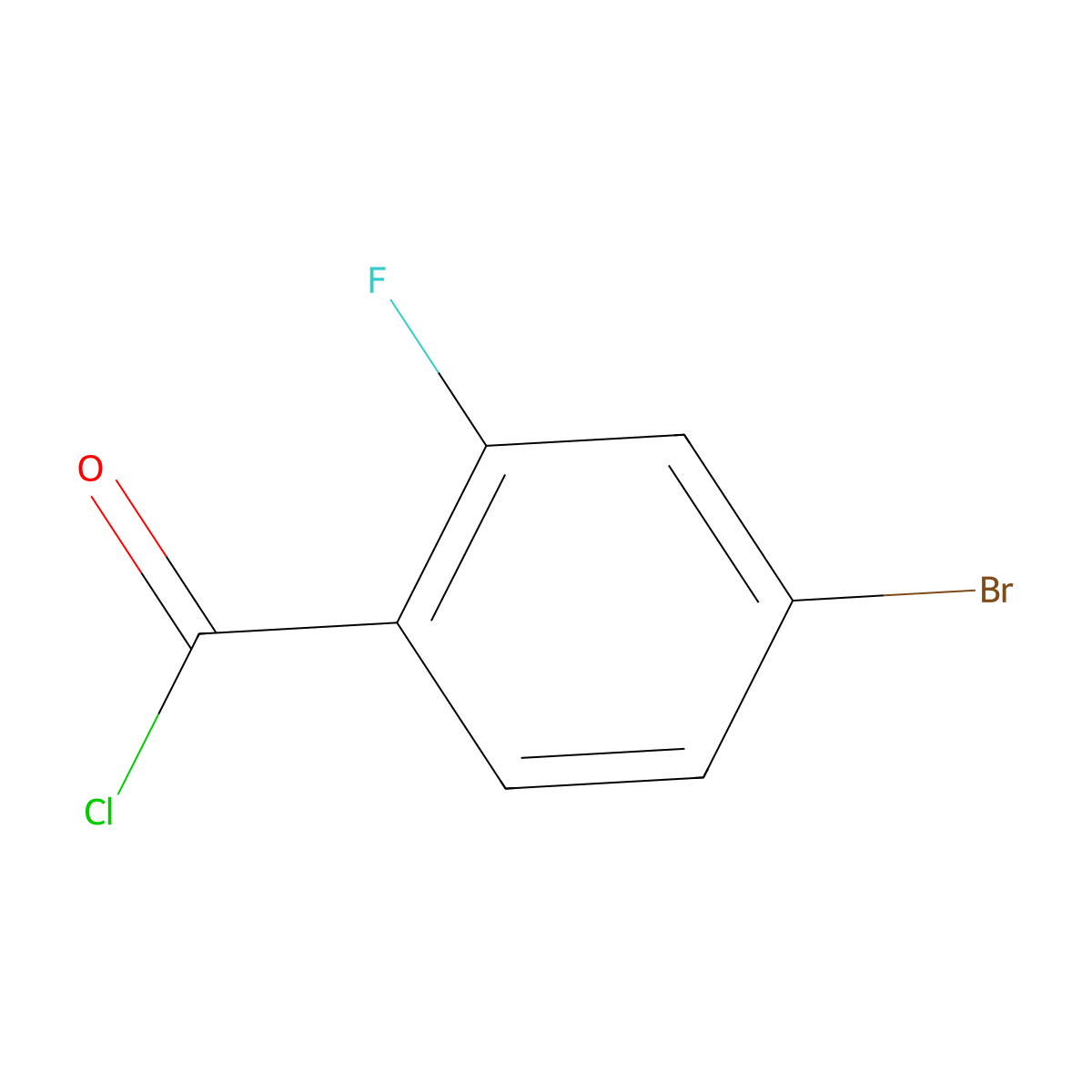 4-Bromo-2-fluorobenzoyl chloride molecular structure, CAS 151982-51-3