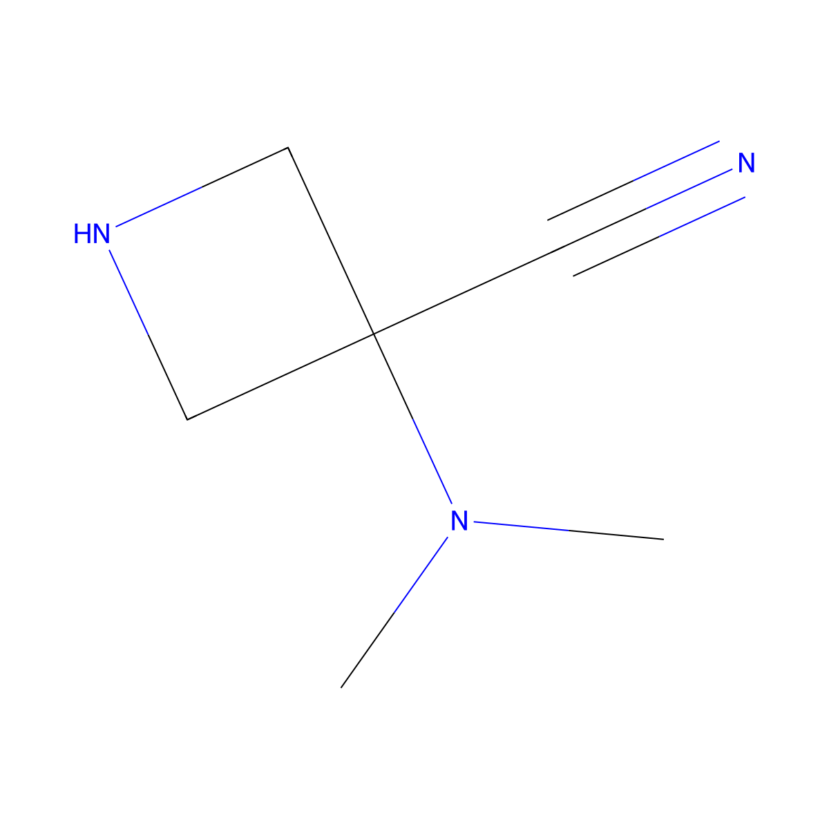 3-(Dimethylamino)azetidine-3-carbonitrile molecular structure, CAS 1519827-86-1
