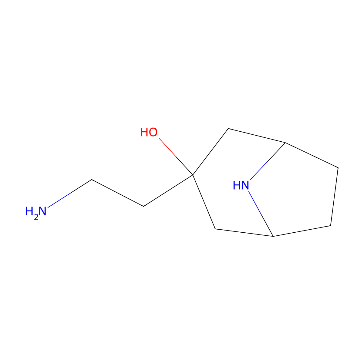 3-(2-Aminoethyl)-8-azabicyclo[3.2.1]octan-3-OL molecular structure, CAS 1519849-06-9