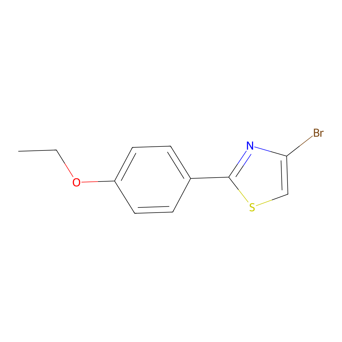 4-Bromo-2-(4-ethoxyphenyl)thiazole molecular structure, CAS 1519849-67-2