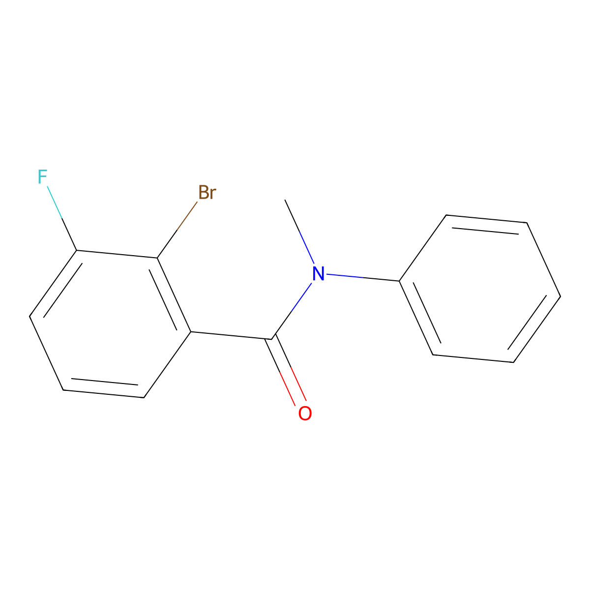 2-Bromo-3-fluoro-N-methyl-N-phenylbenzamide molecular structure, CAS 1519856-25-7