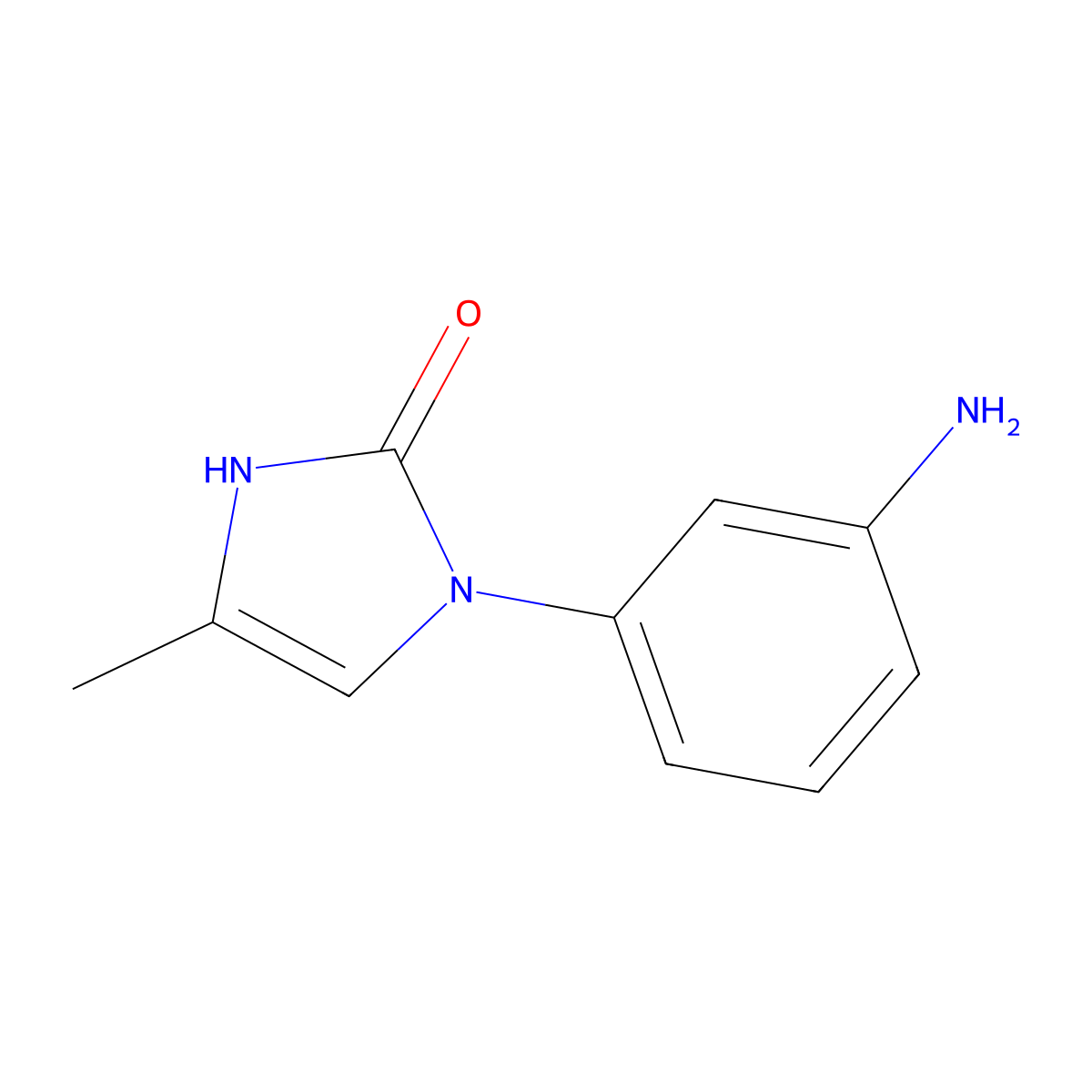1-(3-aminophenyl)-4-methyl-2,3-dihydro-1H-imidazol-2-one molecular structure, CAS 1519859-51-8