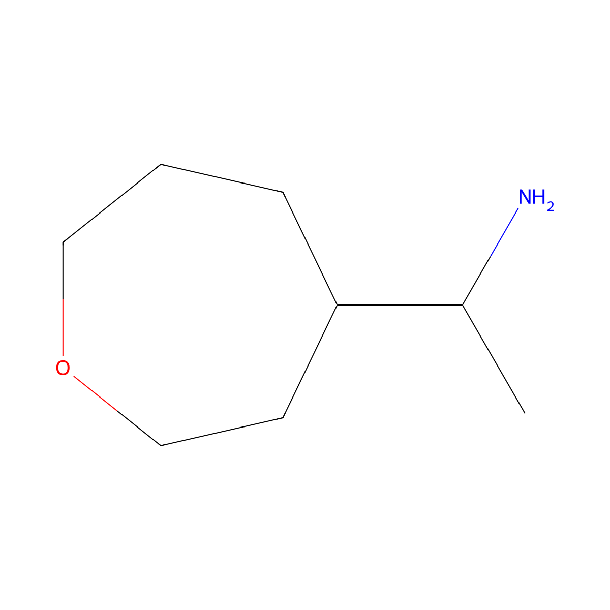 1-(Oxepan-4-yl)ethan-1-amine molecular structure, CAS 1519873-29-0