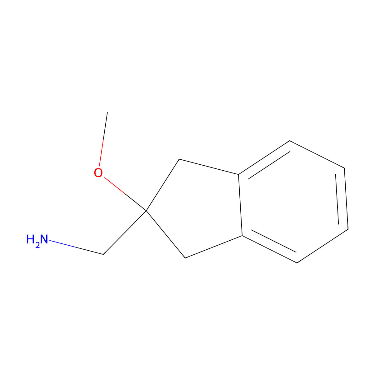 (2-methoxy-2,3-dihydro-1H-inden-2-yl)methanamine molecular structure, CAS 1519874-15-7