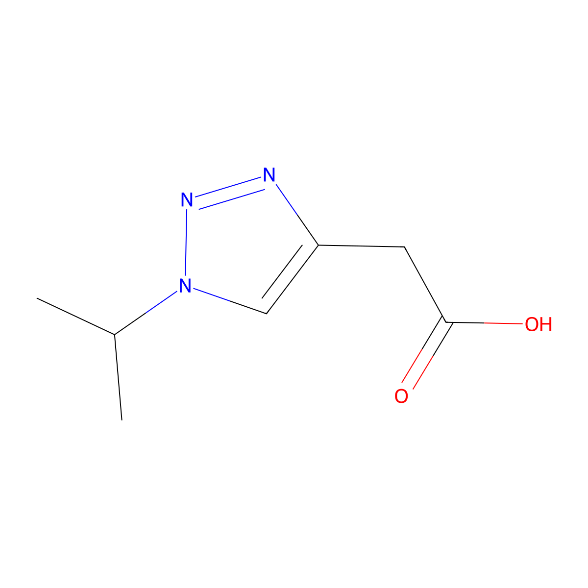 2-[1-(propan-2-yl)-1H-1,2,3-triazol-4-yl]acetic acid molecular structure, CAS 1519876-08-4