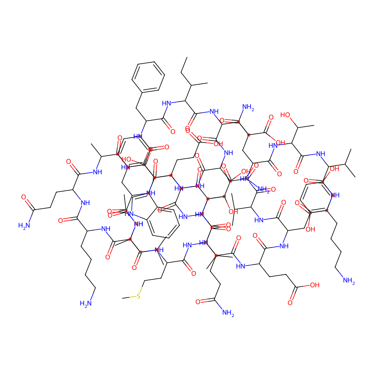 Ac-Ala-Met-Val-Ser-Glu-Phe-Leu-Lys-Gln-Ala-Trp-Phe-Ile-Glu-Asn-Glu-Glu-Gln-Glu-Tyr-Val-Gln-Thr-Val-Lys-OH molecular structure, CAS 151988-33-9