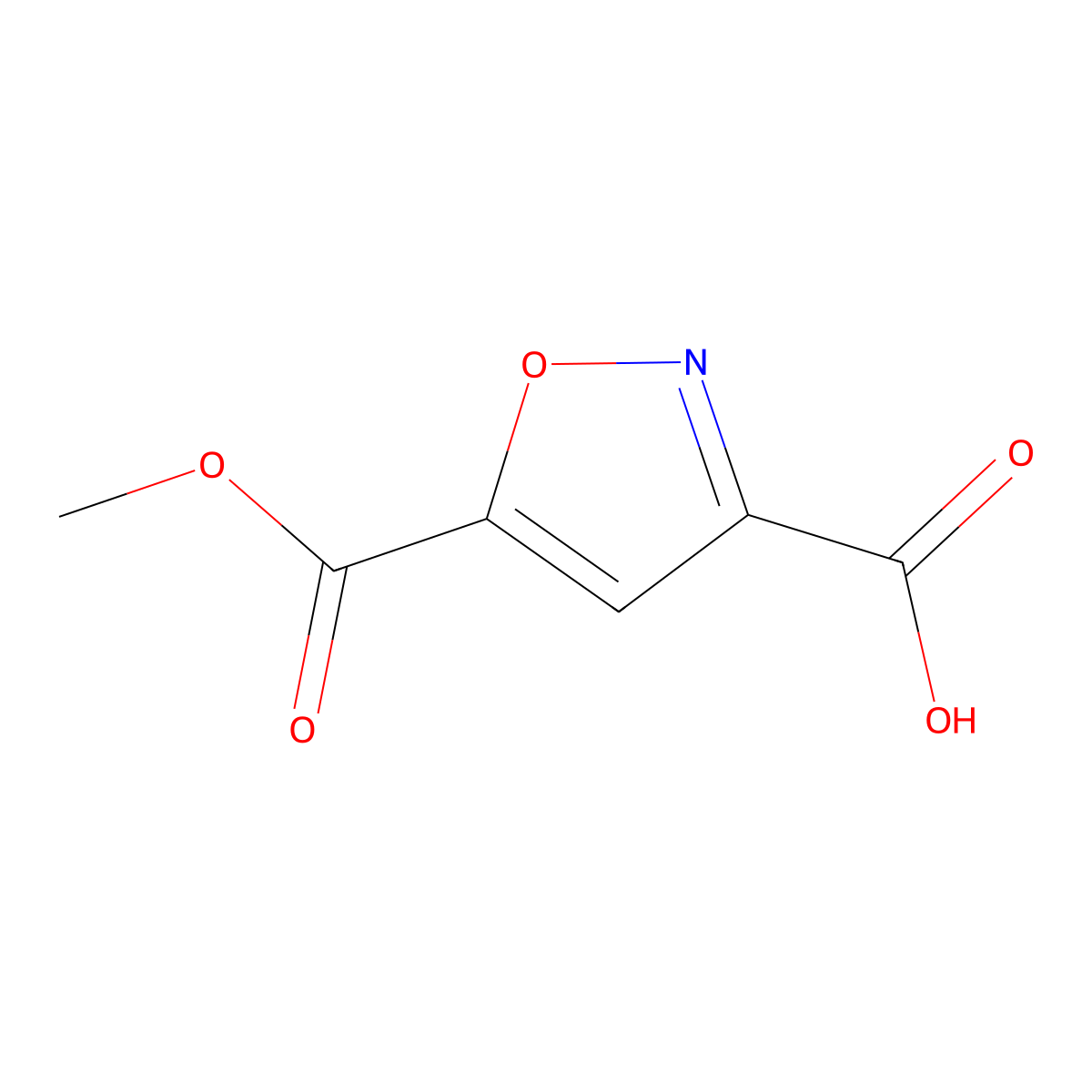 5-(Methoxycarbonyl)-1,2-oxazole-3-carboxylic acid molecular structure, CAS 1519880-49-9