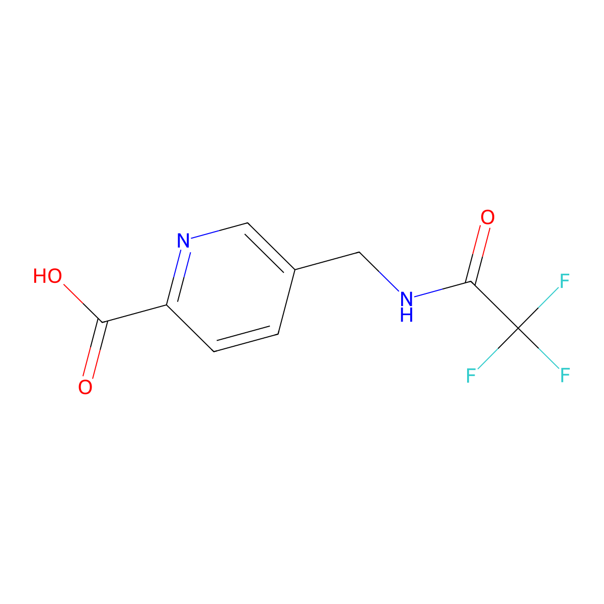 5-[(Trifluoroacetamido)methyl]pyridine-2-carboxylic acid molecular structure, CAS 1519887-19-4