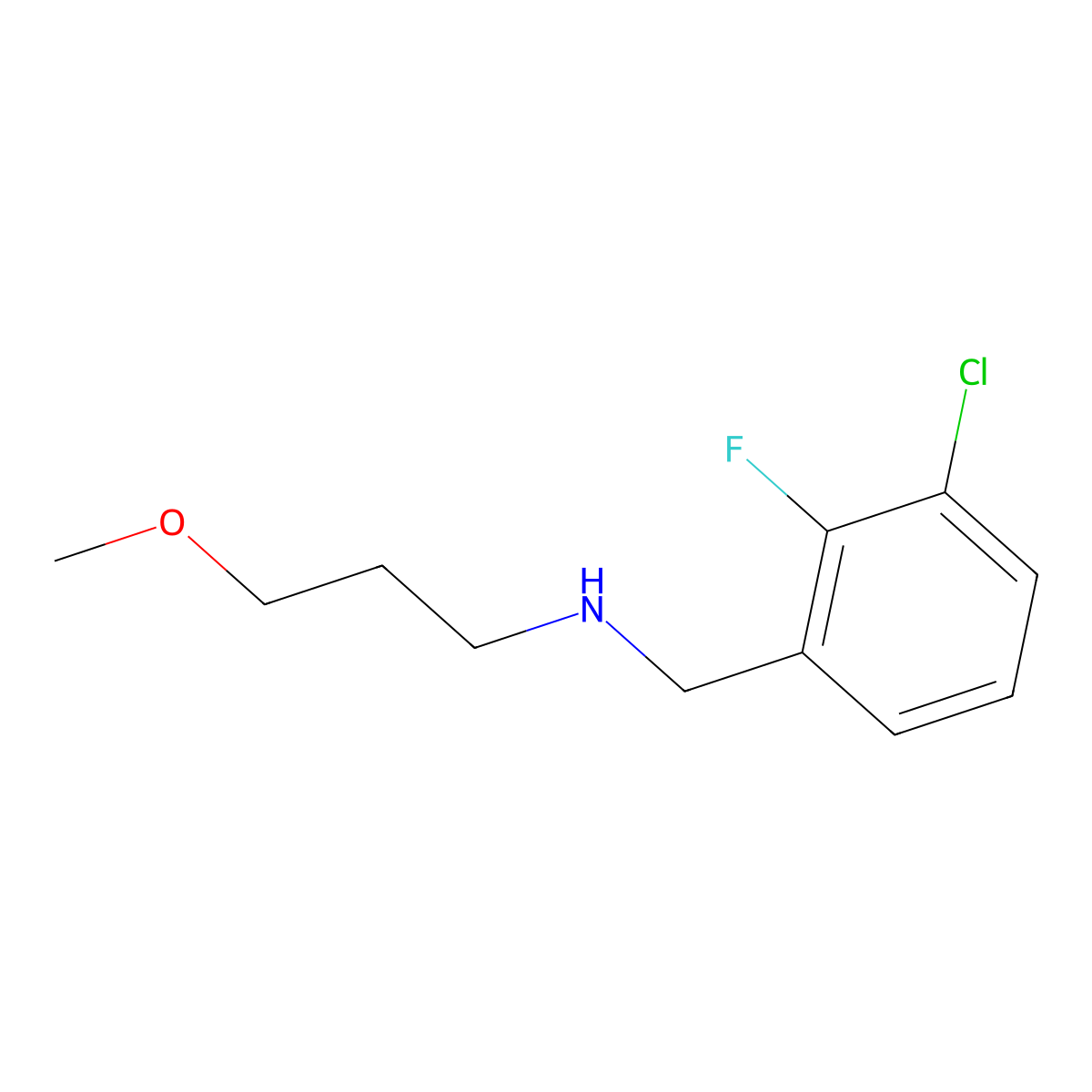 [(3-Chloro-2-fluorophenyl)methyl](3-methoxypropyl)amine molecular structure, CAS 1519897-36-9
