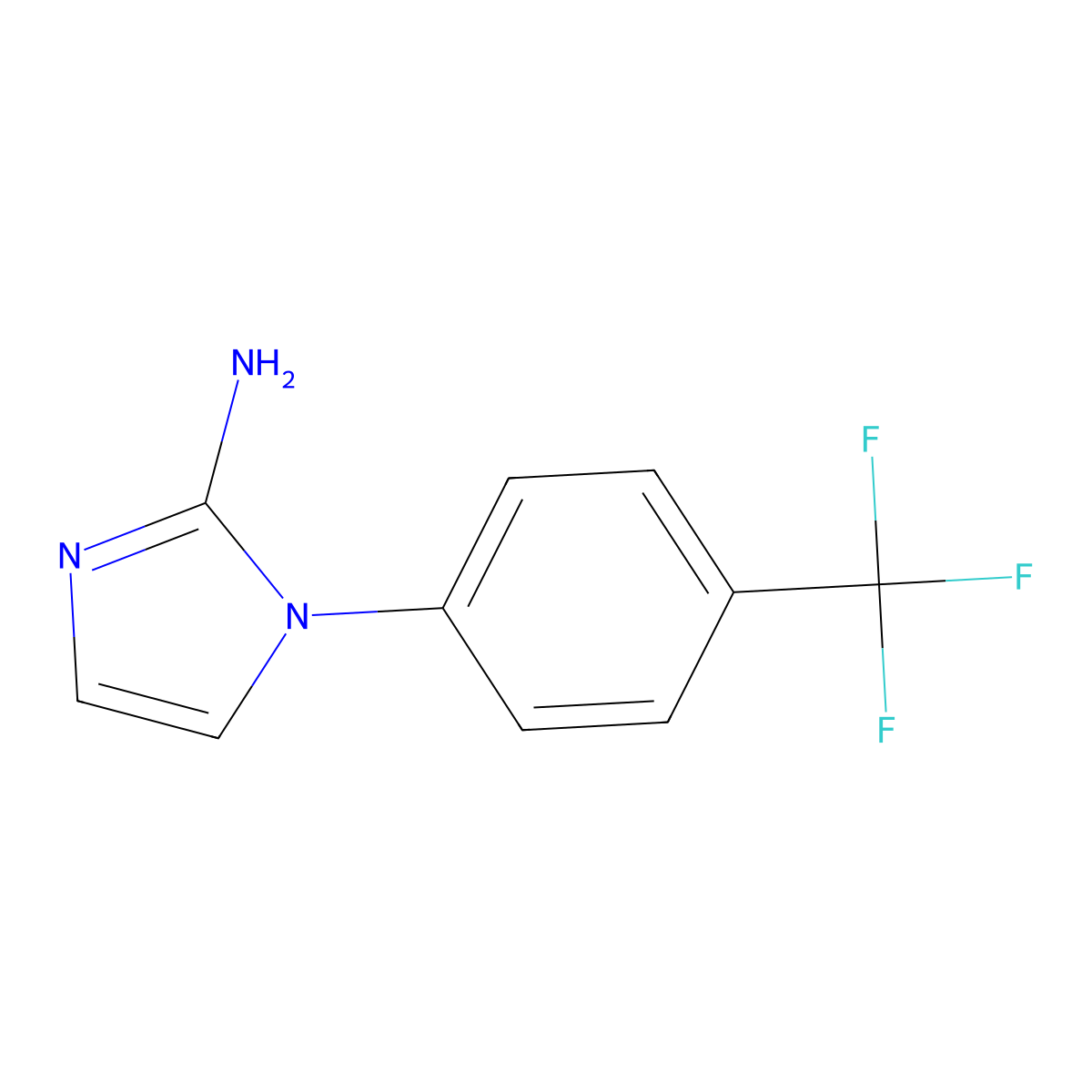 1-(4-(trifluoromethyl)phenyl)-1H-imidazol-2-amine molecular structure, CAS 1519899-09-2