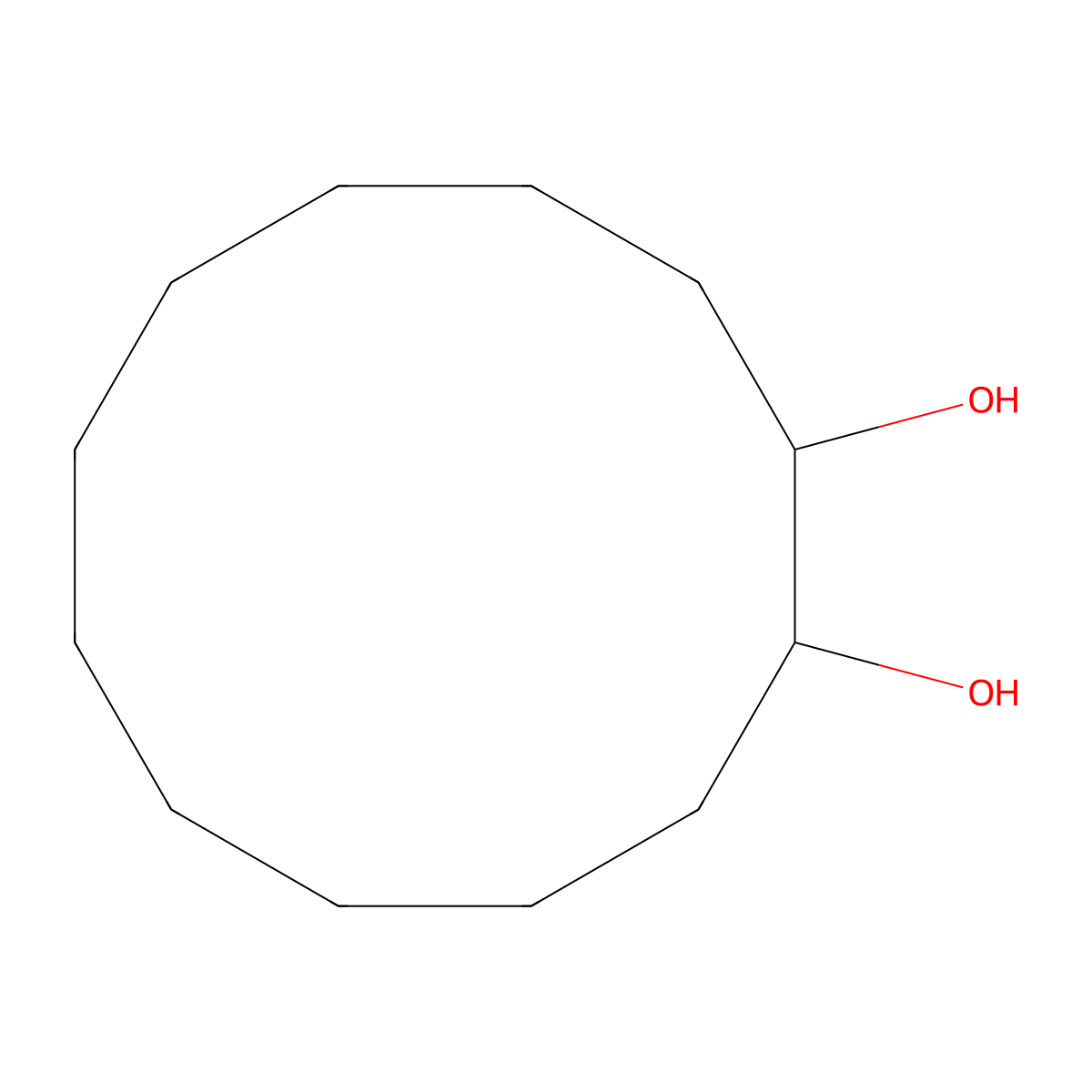 1,2-Cyclododecanediol molecular structure, CAS 15199-41-4