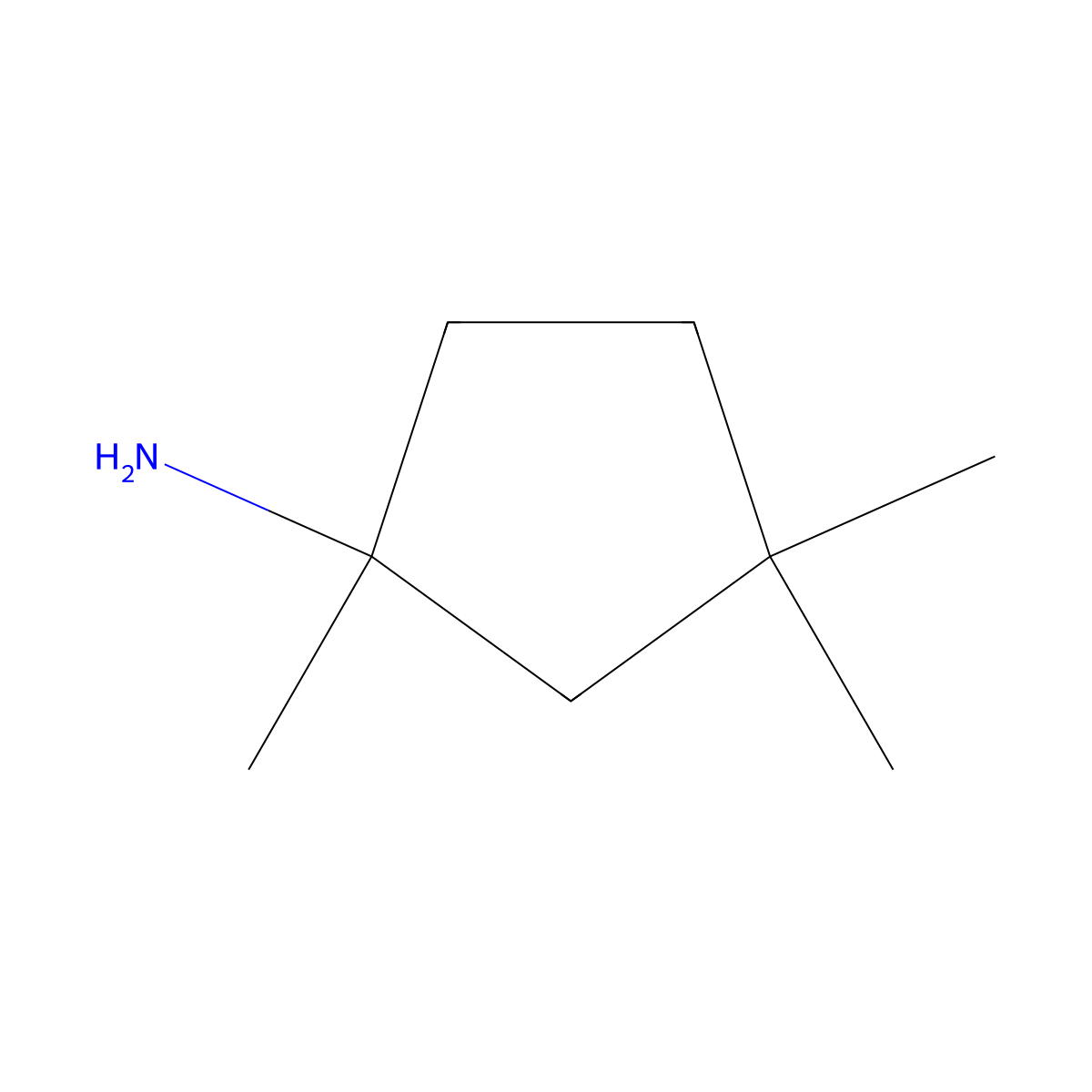 1,3,3-Trimethylcyclopentan-1-amine molecular structure, CAS 1519902-26-1