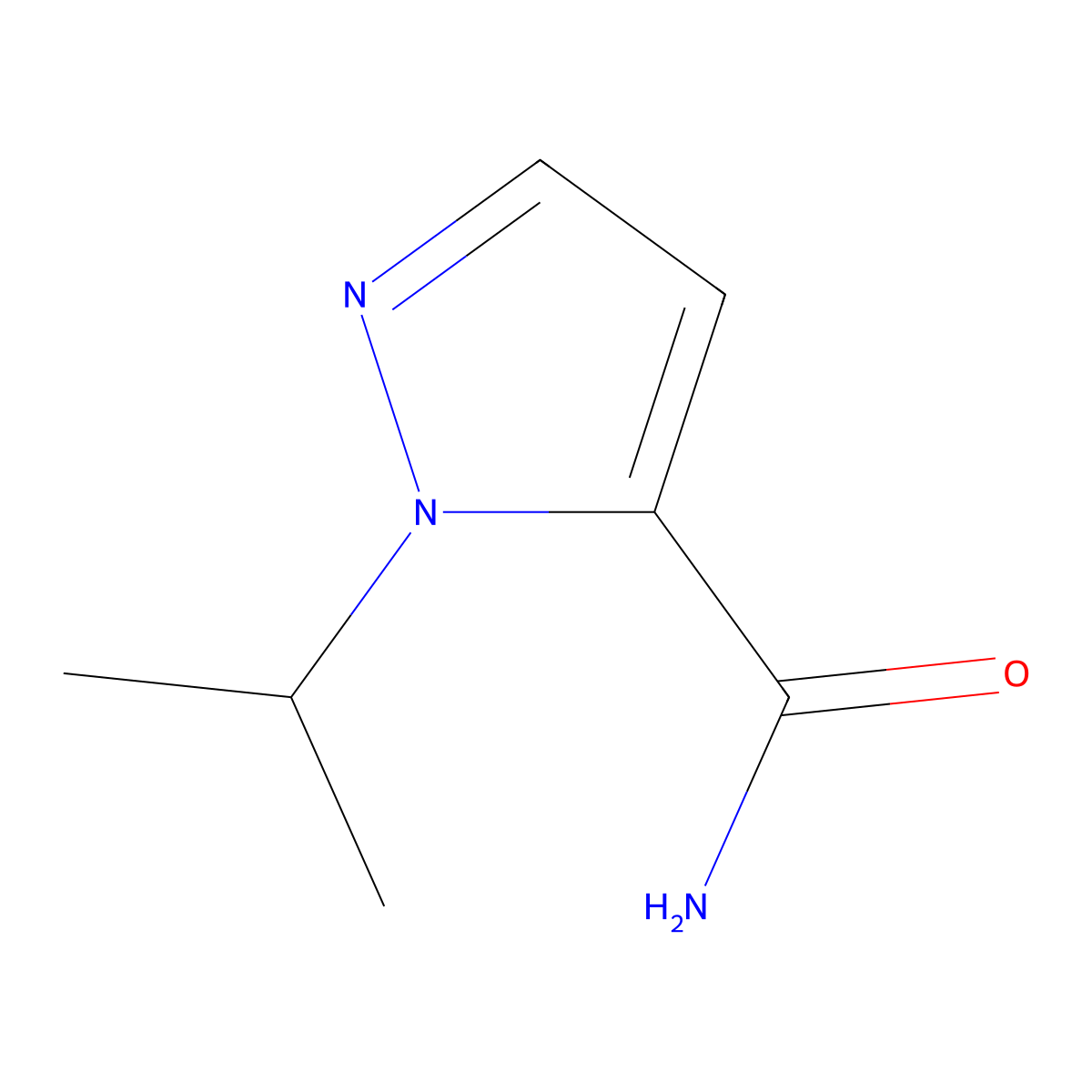 1-Isopropyl-1H-pyrazole-5-carboxamide molecular structure, CAS 1519911-18-2